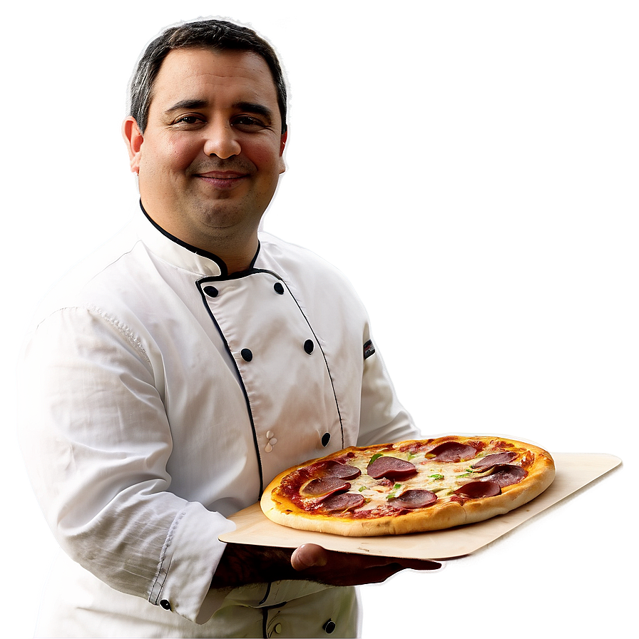 Chef With Pizza Png Afj27 PNG Image