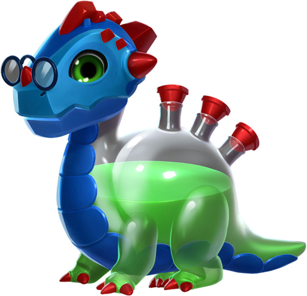 Chemical Reaction Dinosaur Cartoon PNG Image