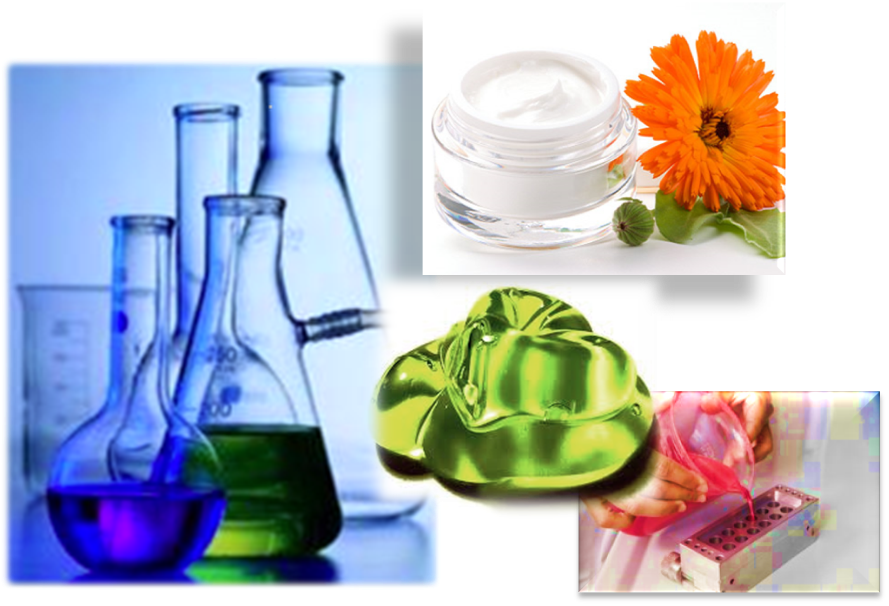 Chemistryand Cosmetology Collage PNG Image