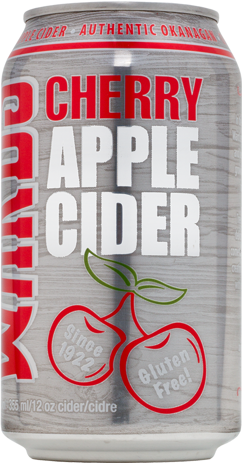 Cherry Apple Cider Can Design PNG Image