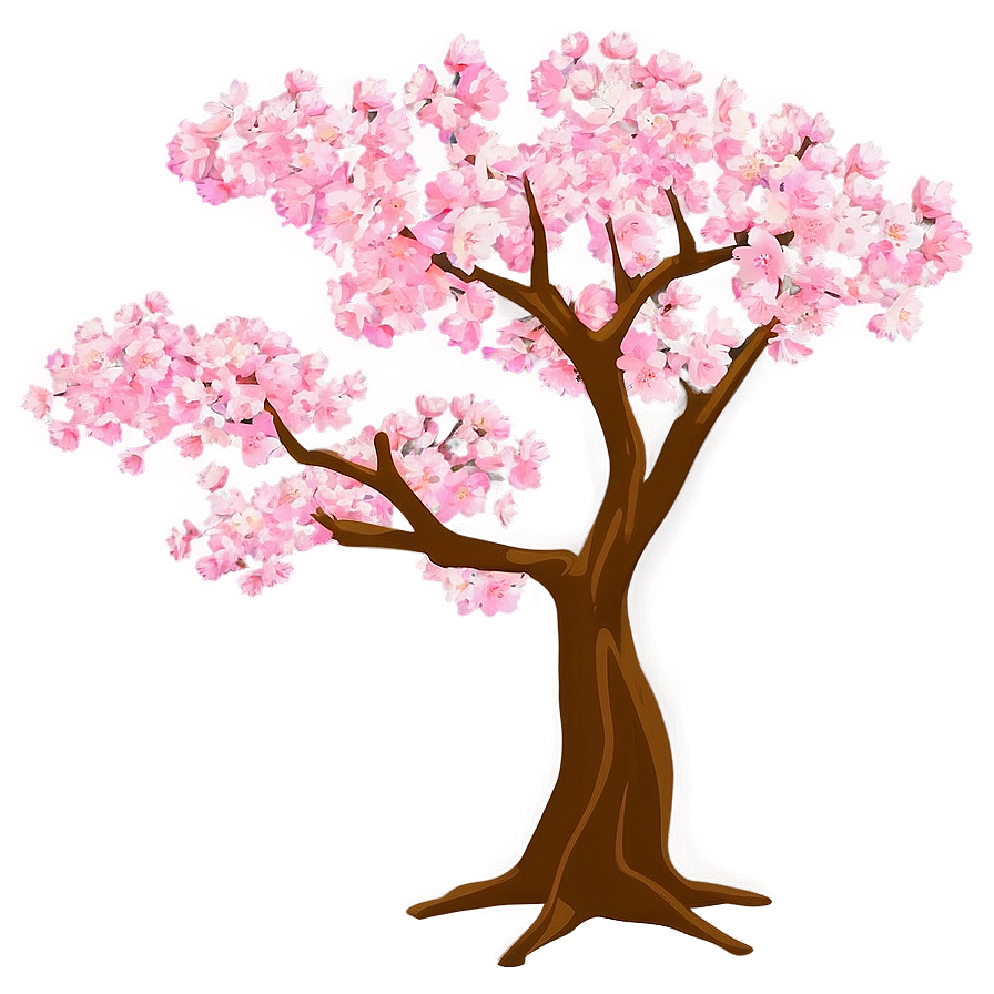 Cherry Blossom Anime Tree Png Eyo14 PNG Image