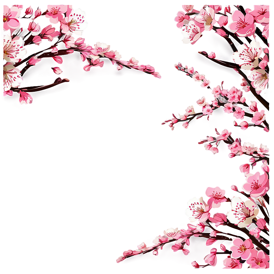 Cherry Blossom Border Png Ctq PNG Image