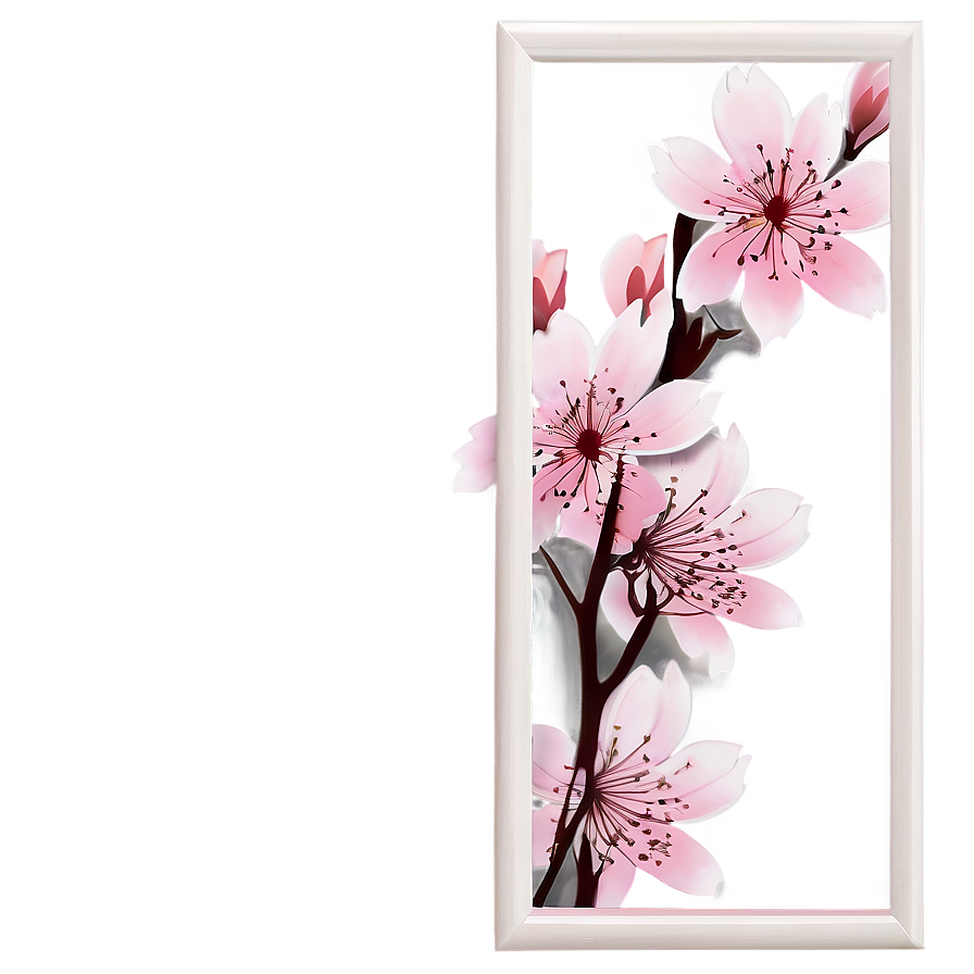 Cherry Blossom Frame Border Png Boh88 PNG Image