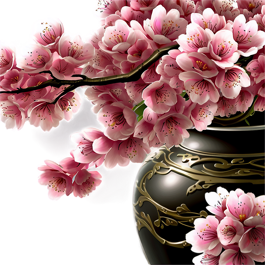 Cherry Blossom In Vase Png Xkb94 PNG Image