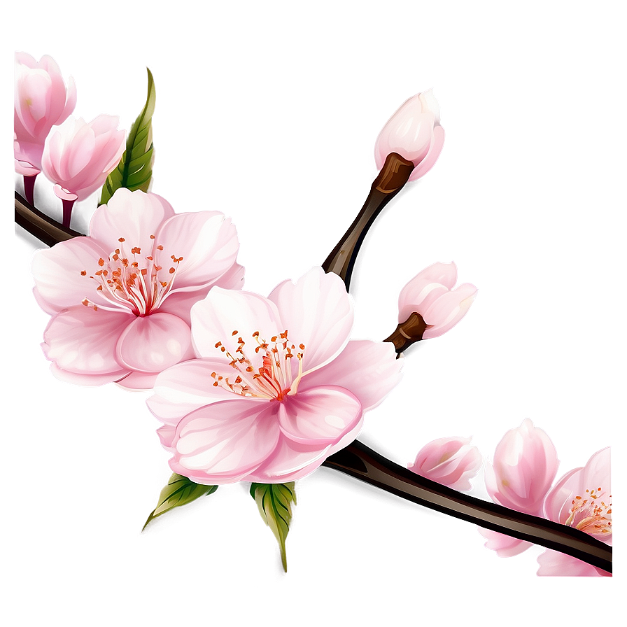 Cherry Blossom Invitation Png Fbu44 PNG Image