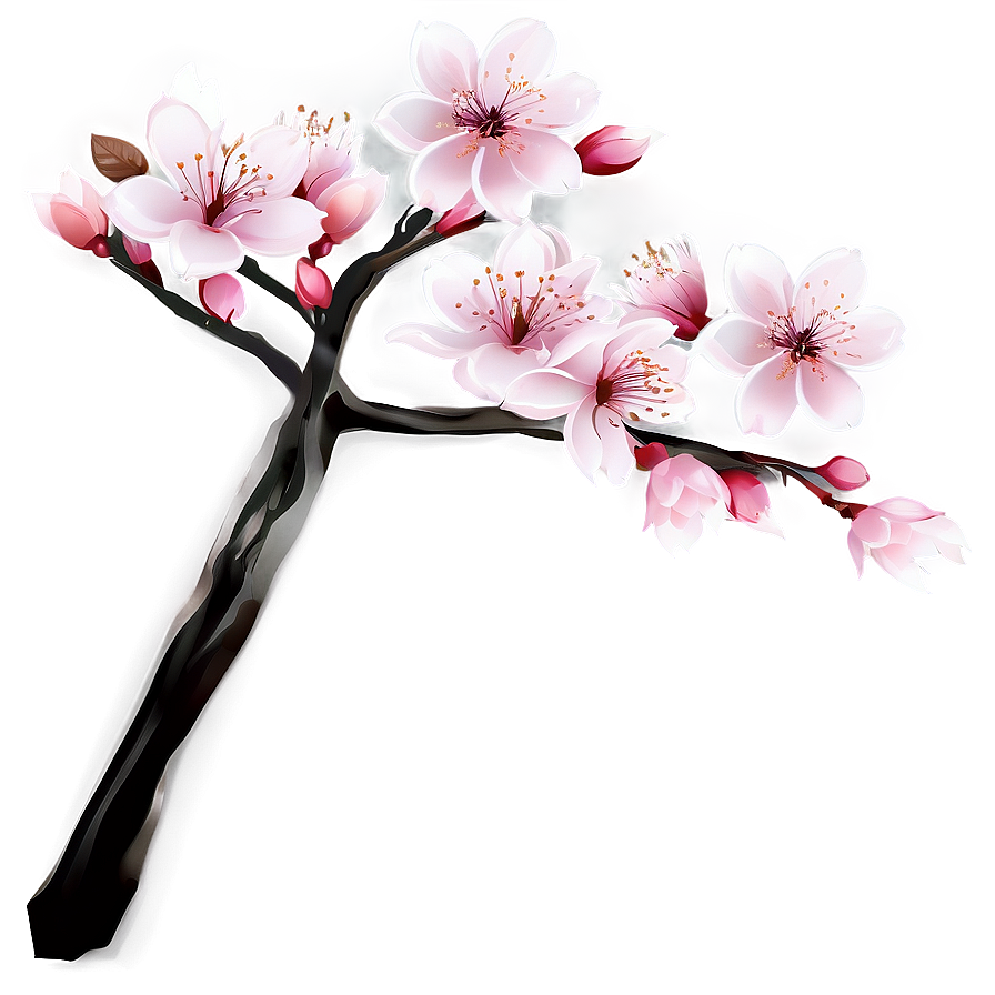 Cherry Blossom Landscape Png 90 PNG Image