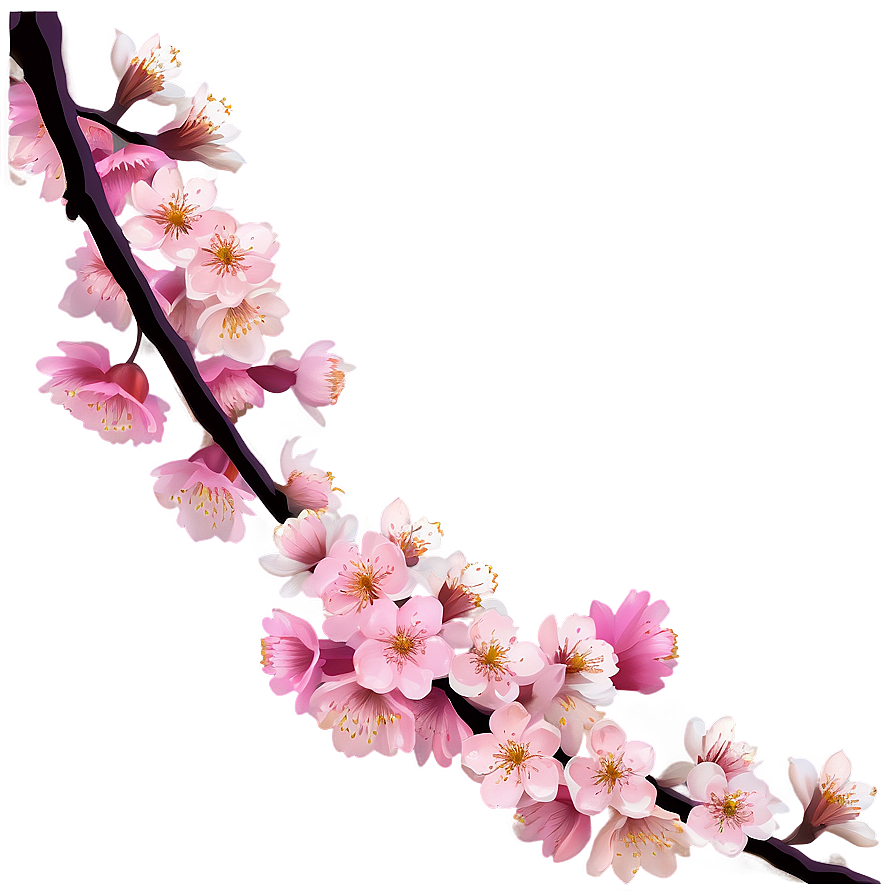 Cherry Blossom Night View Png Ofi PNG Image