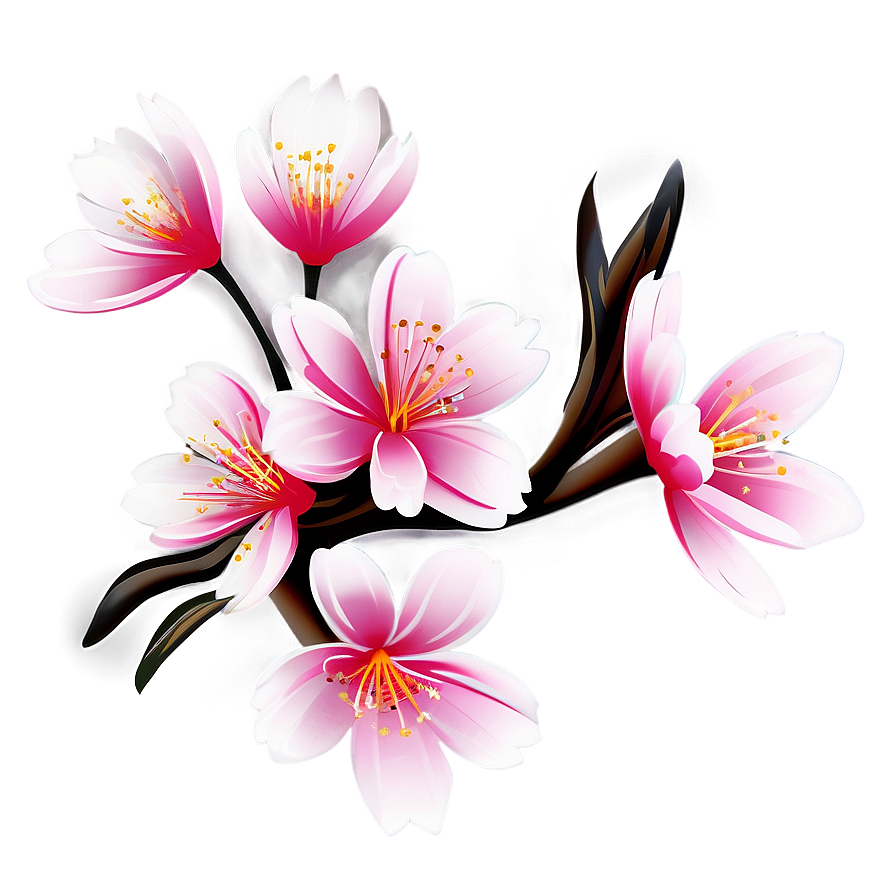 Cherry Blossom Tattoo Png Qeh PNG Image