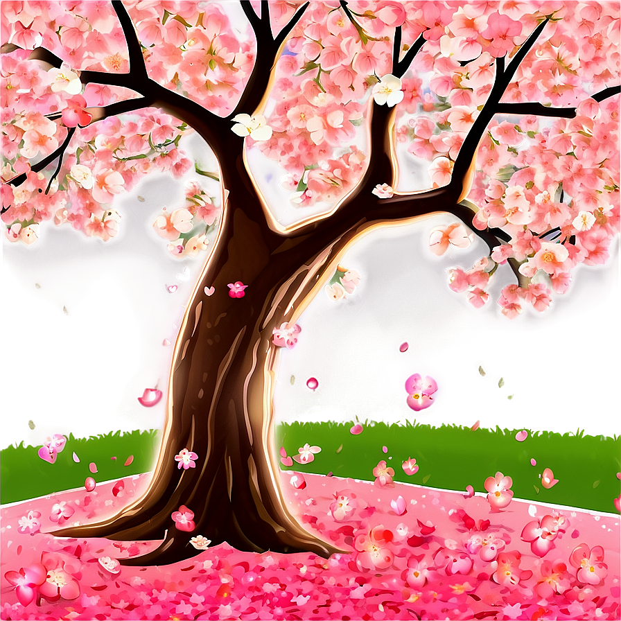 Cherry Blossom Tree Scene Png Ttj PNG Image