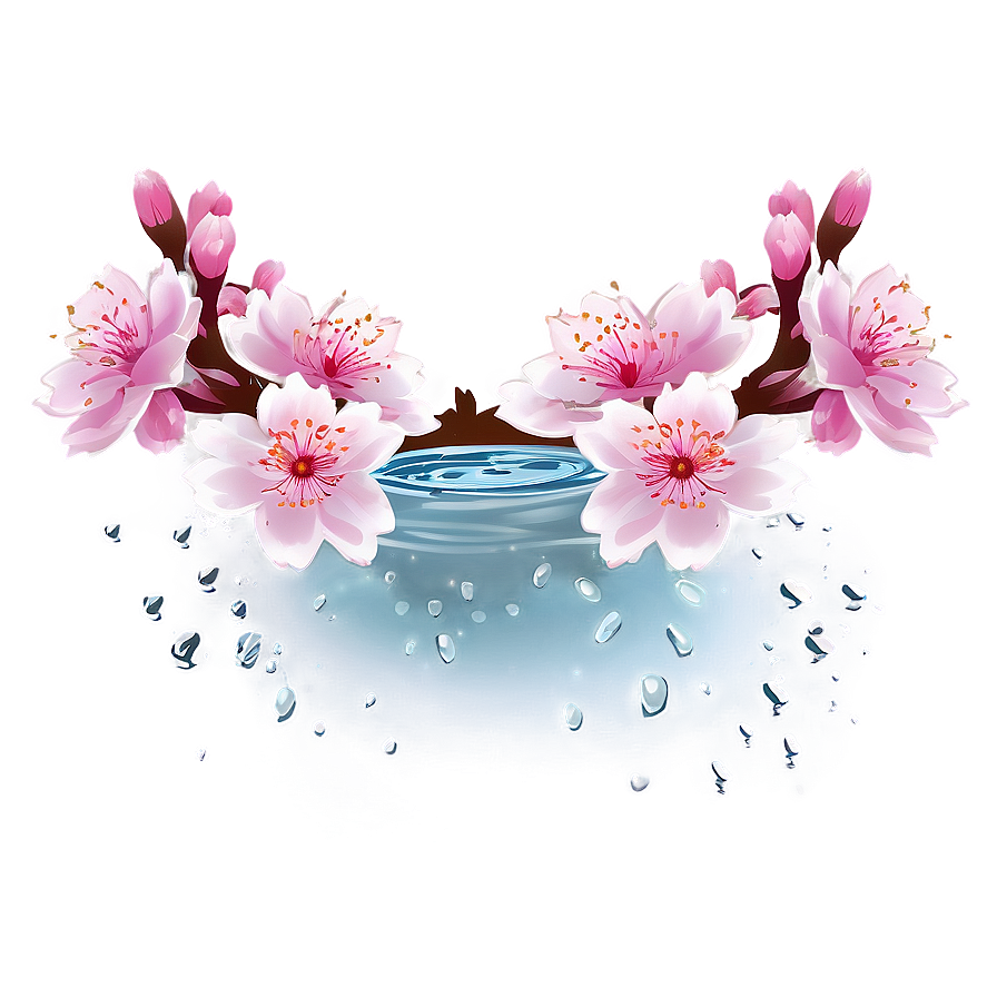 Cherry Blossom Water Png 06292024 PNG Image