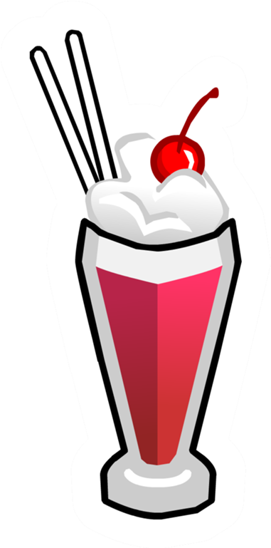 Cherry Milkshake Cartoon PNG Image