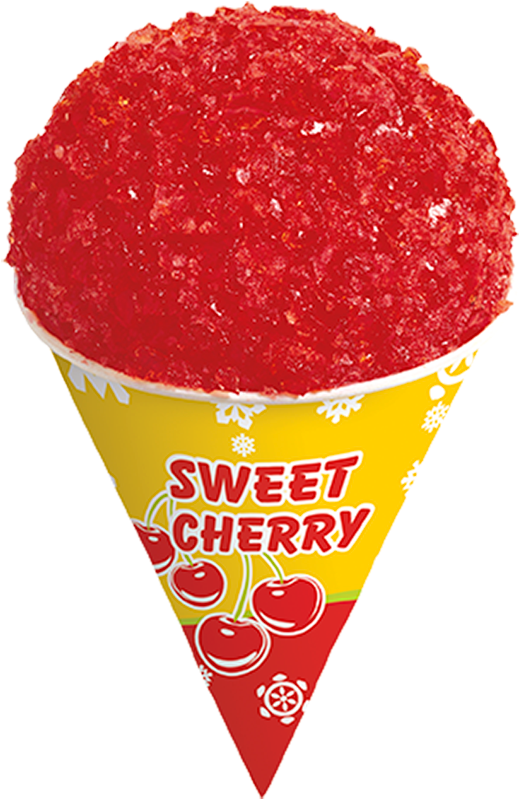 Cherry Snow Conein Cone Cup PNG Image