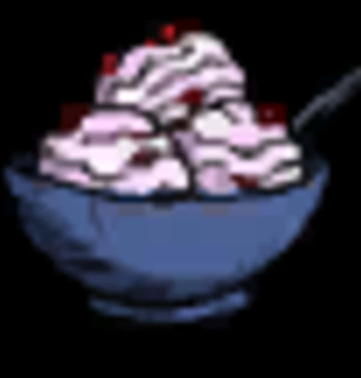 Cherry Topped Ice Cream Clipart PNG Image