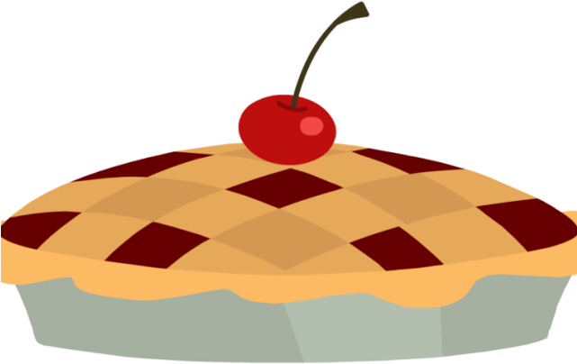 Cherry Topped Pie Illustration PNG Image