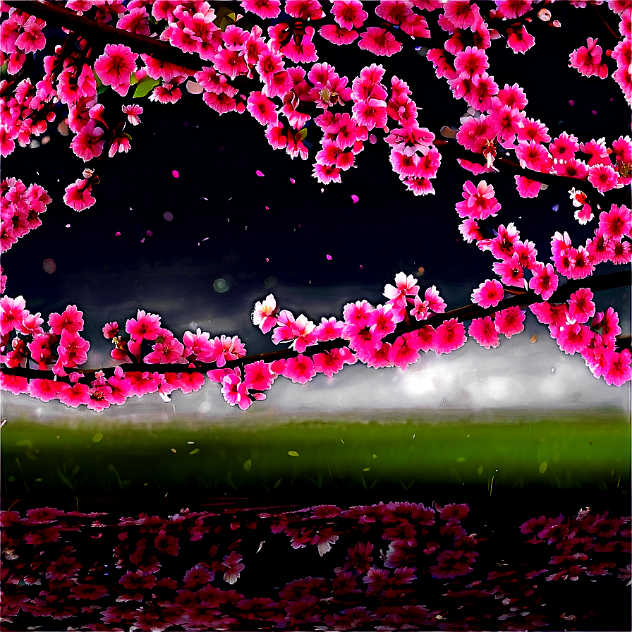 Cherry Tree At Night Png Cur4 PNG Image