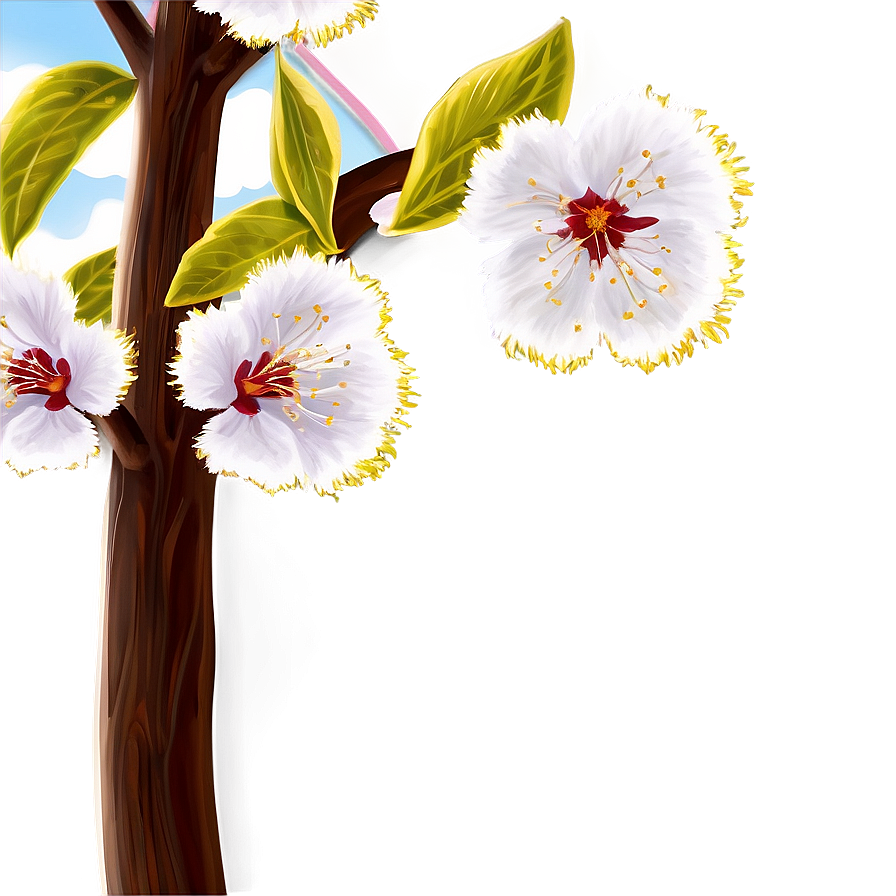 Cherry Tree Close-up Png Esv PNG Image