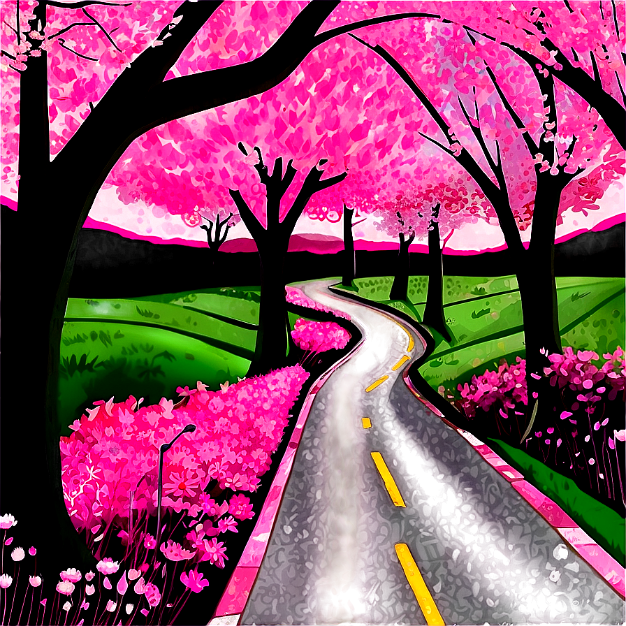 Cherry Tree Road Png Kap PNG Image