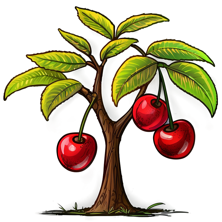 Cherry Tree Sketch Png 06212024 PNG Image