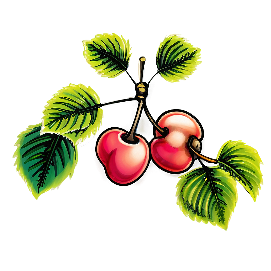 Cherry Tree Sketch Png Voe PNG Image