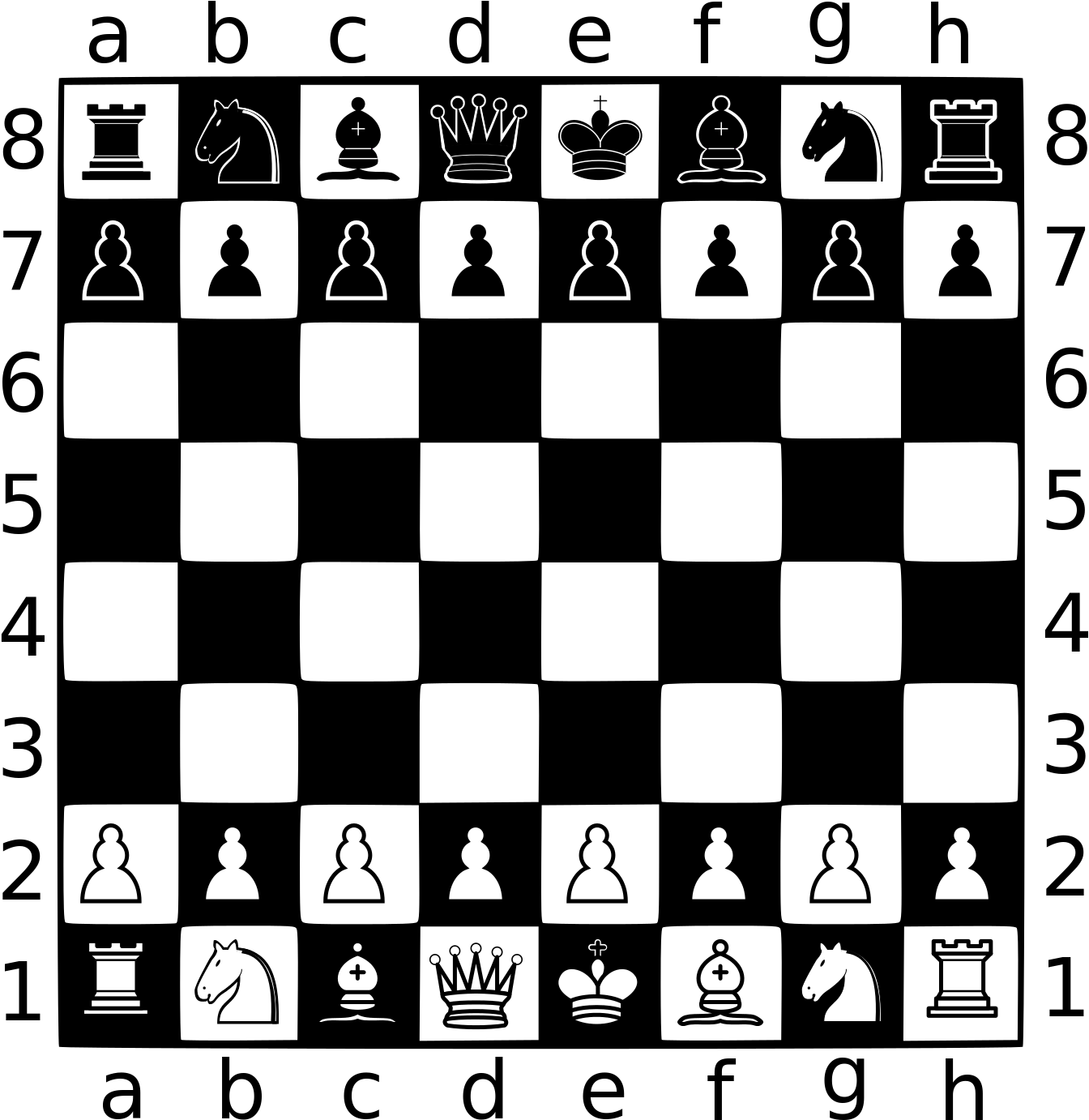 Chessboard Initial Setup PNG Image