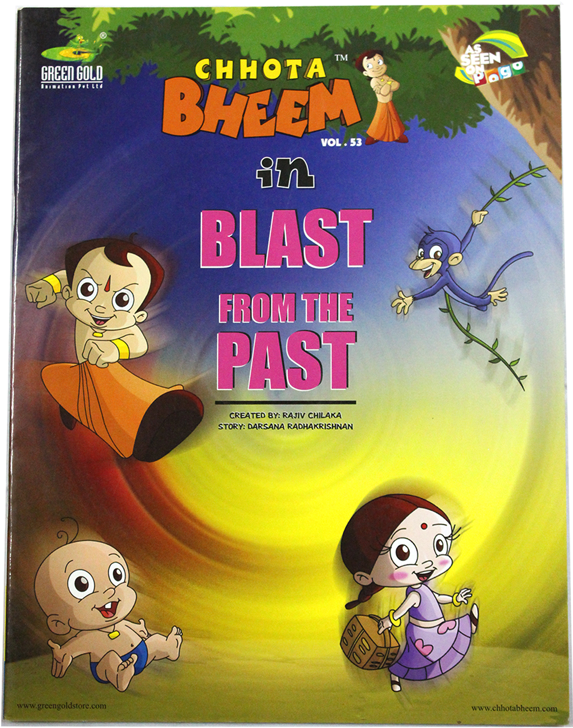 Chhota Bheem Blast From The Past Comic Cover PNG Image