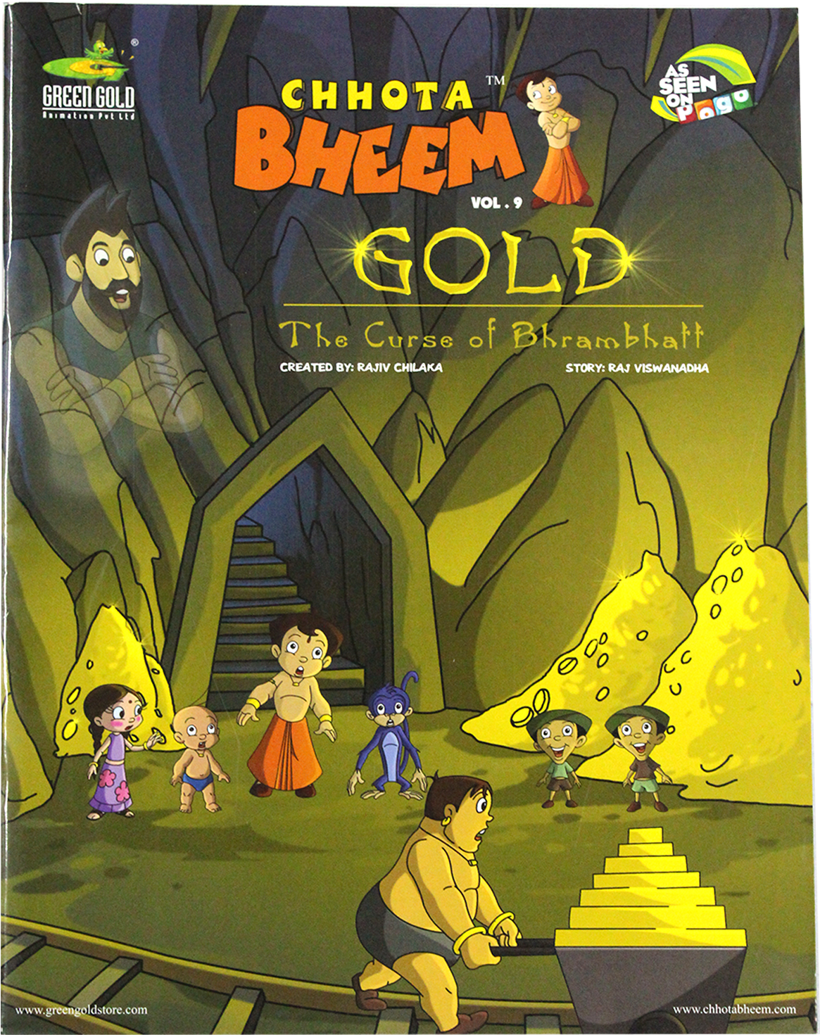 Chhota Bheem Gold The Curseof Bhrambhatt Volume9 Cover PNG Image