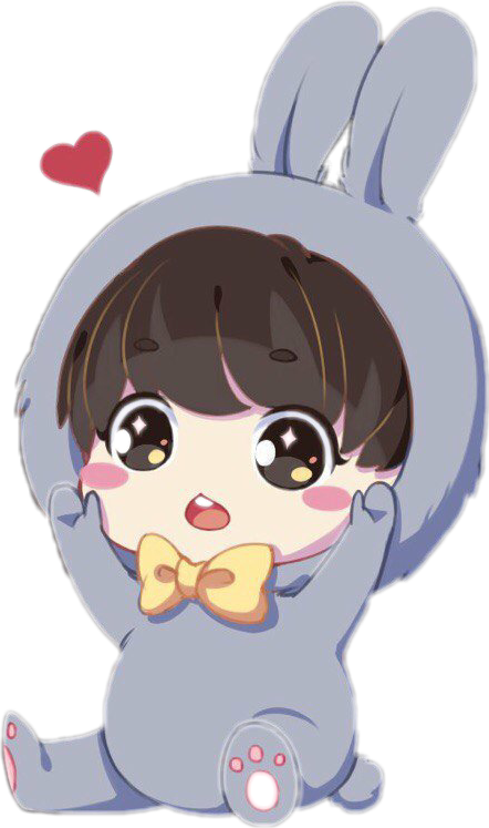 Chibi Bunny Costume Cute Character PNG Image