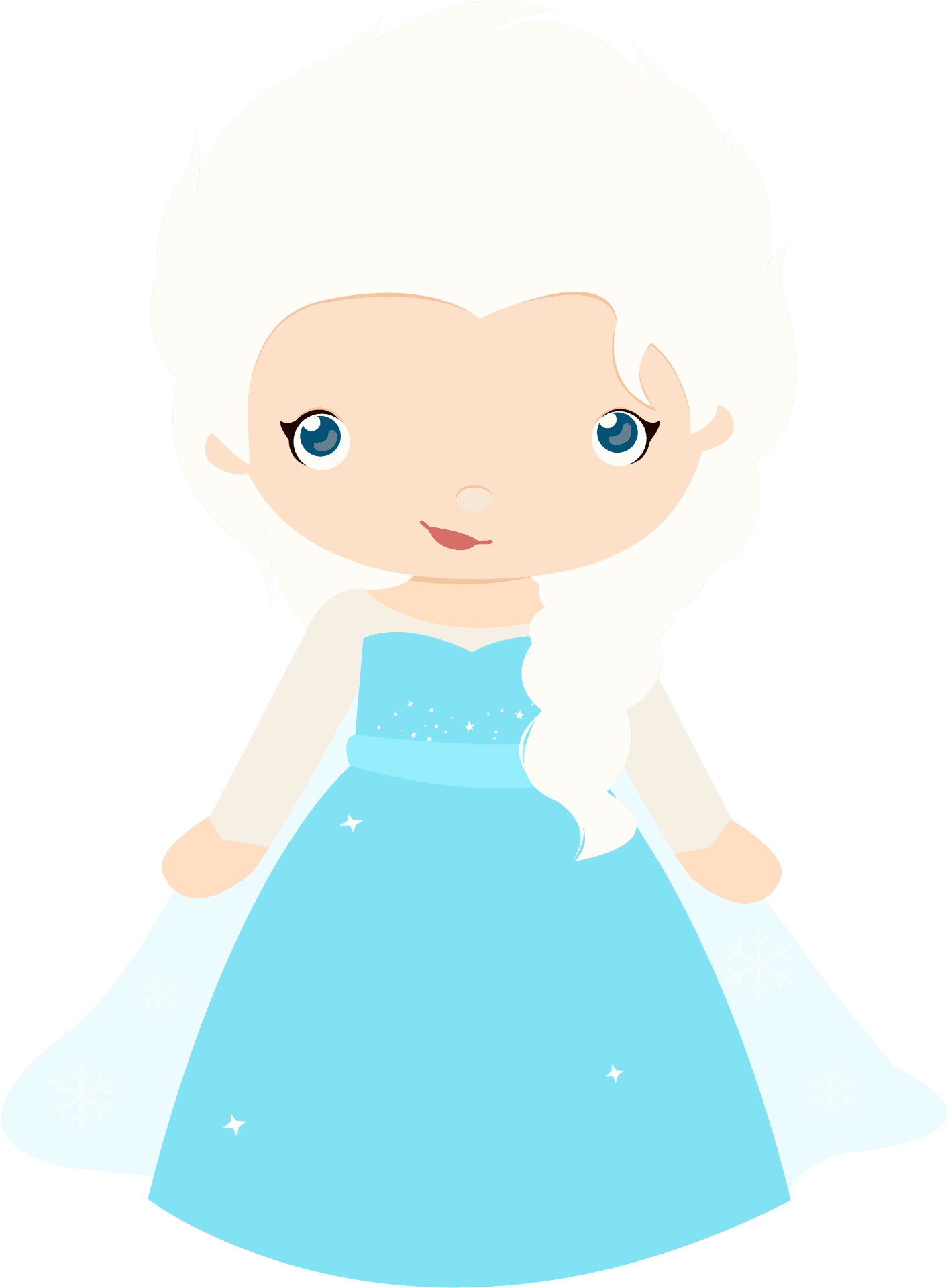 Chibi Elsa Frozen Character PNG Image