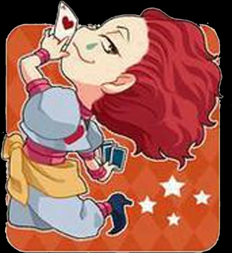 Chibi Hisoka Playing Card PNG Image