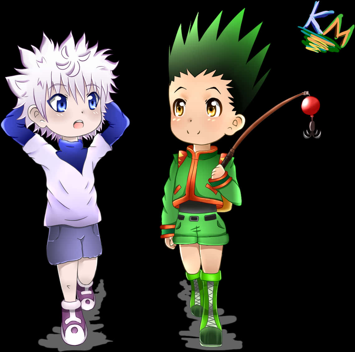 Chibi Hunter Characters PNG Image