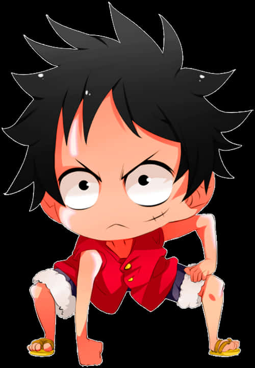 Chibi Luffy One Piece Character PNG Image