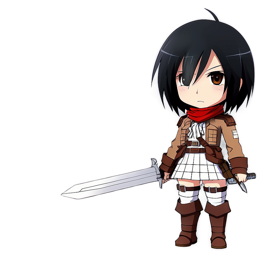 Chibi Mikasa Ackerman Png 06242024 PNG Image