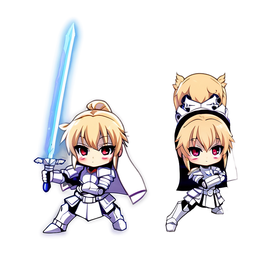 Chibi Saber Cute Png 06242024 PNG Image