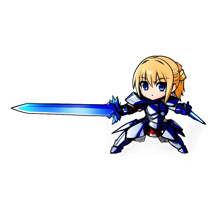 Chibi Saber Cute Png 06242024 PNG Image