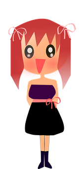 Chibi Style Anime Character PNG Image