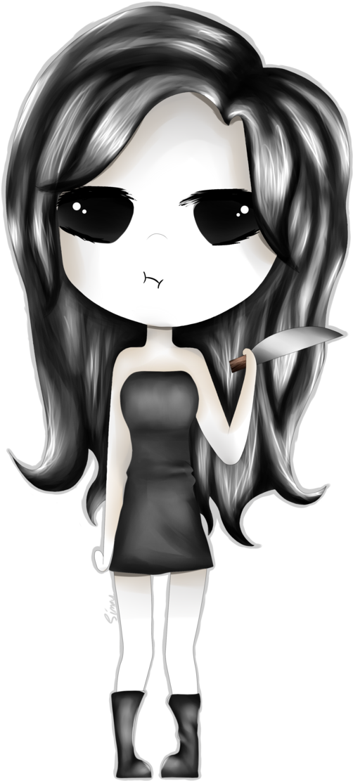 Chibi_ Style_ Assassin_ Girl PNG Image