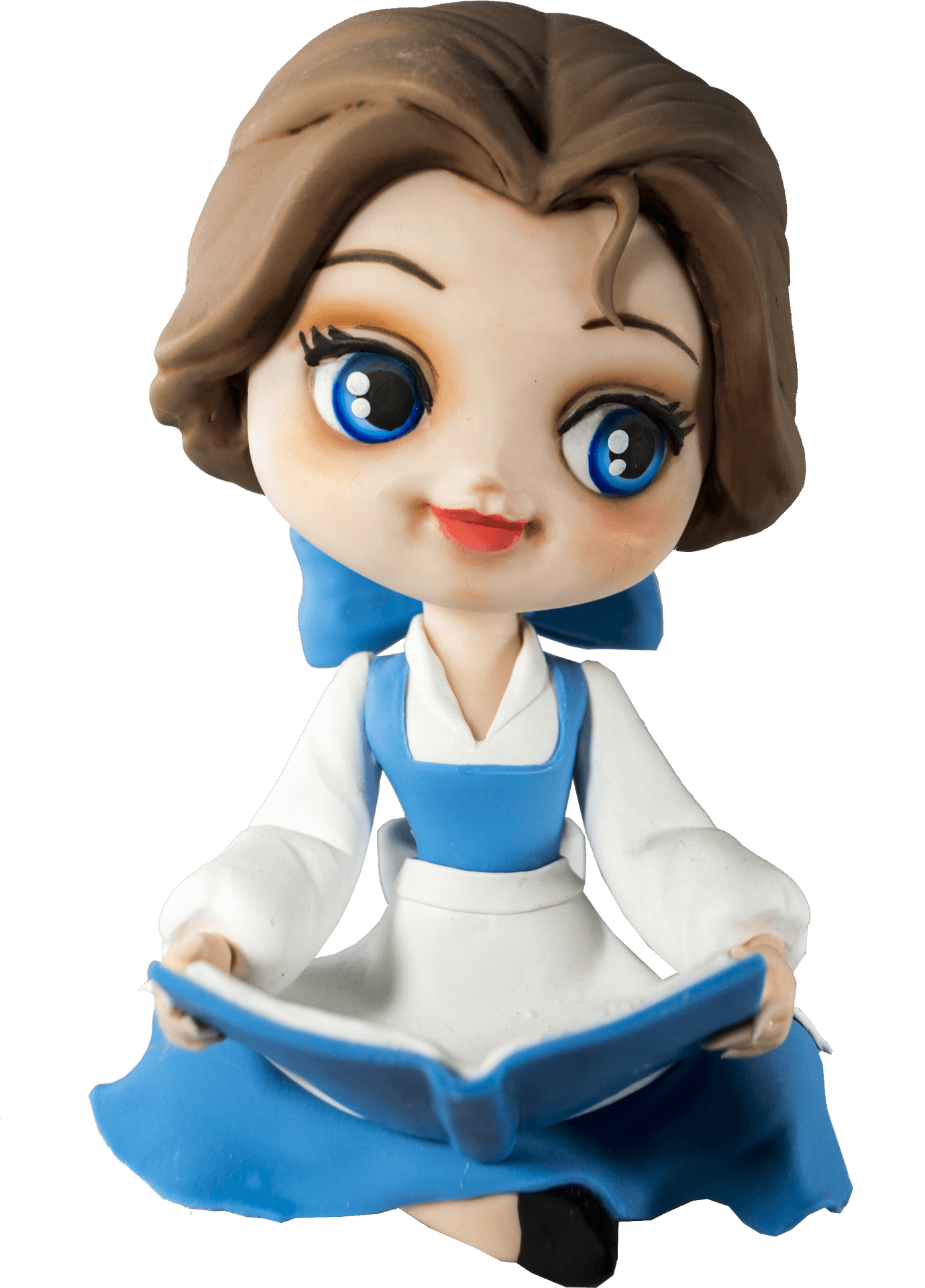 Chibi Style Belle Figurine PNG Image