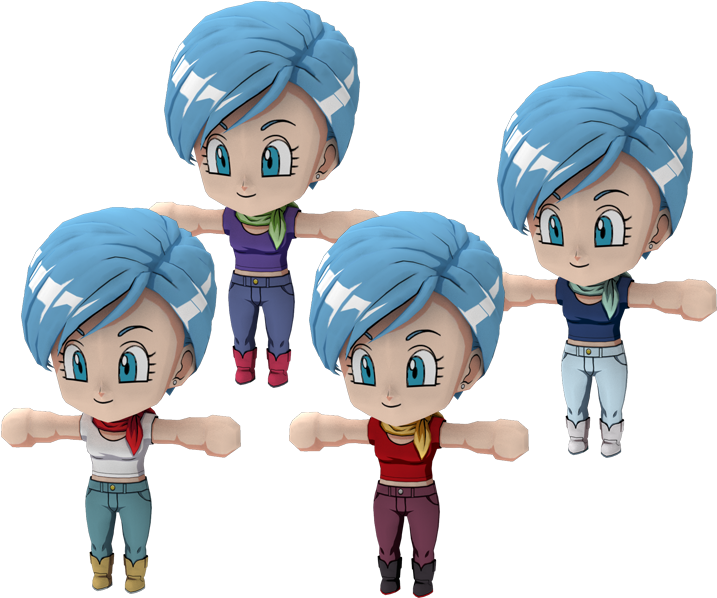 Chibi Style Bulma Variations PNG Image