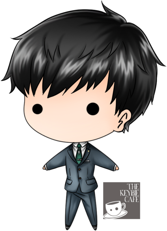 Chibi Style Businessman Illustration PNG Image