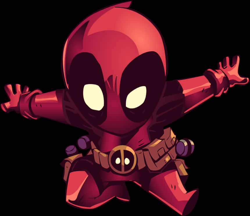 Chibi Style Deadpool PNG Image