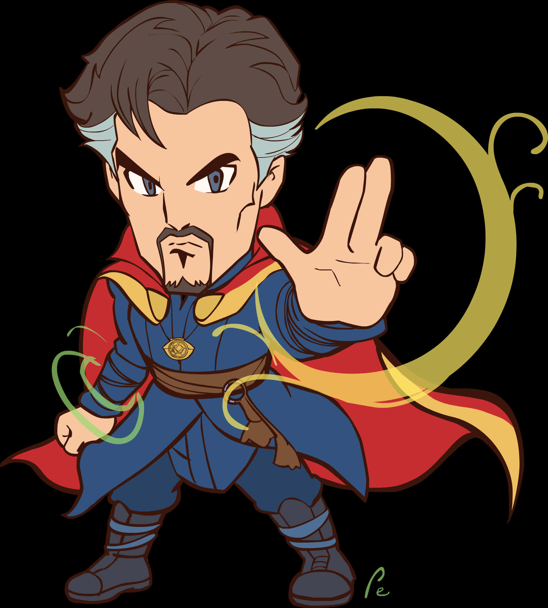 Chibi Style Doctor Strange PNG Image