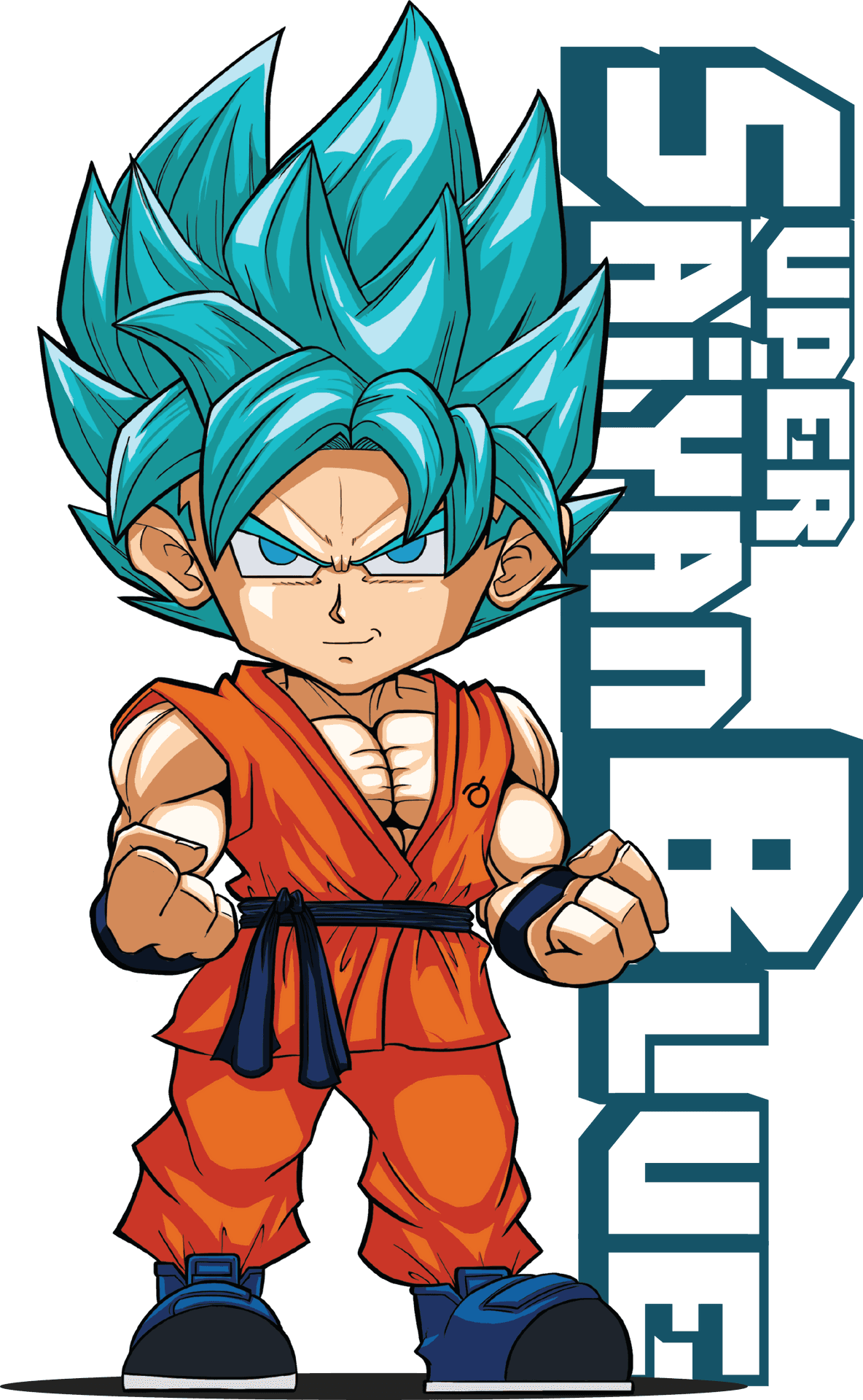 Chibi_ Super_ Saiyan_ Blue_ Character PNG Image