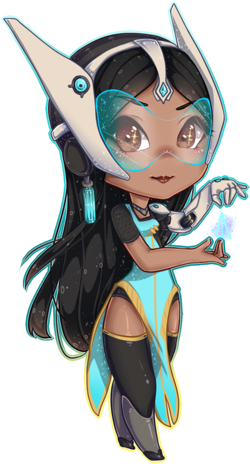 Chibi Symmetra Overwatch Art PNG Image