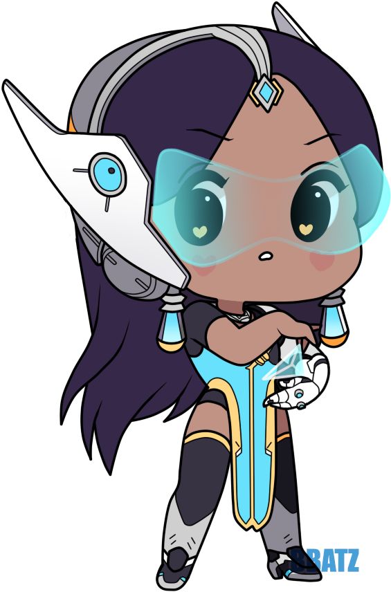 Chibi Symmetra Overwatch Art PNG Image