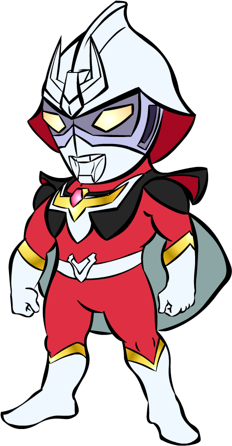 Chibi Ultraman Character Art PNG Image