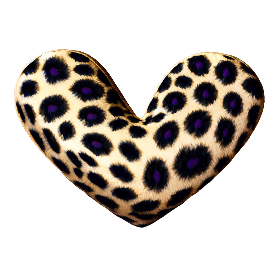 Chic Leopard Love Heart Png Yep PNG Image