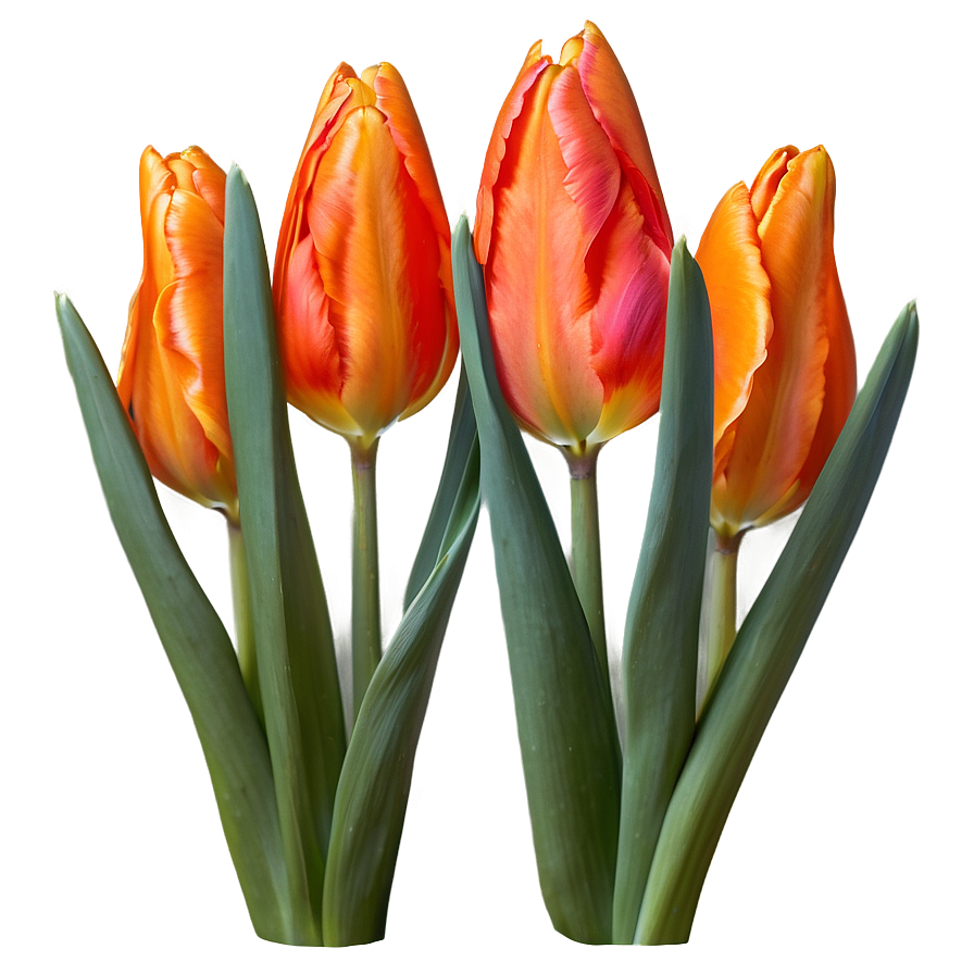 Chic Orange Tulip Png 96 PNG Image