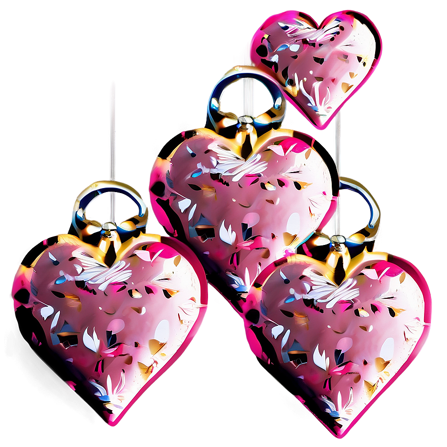 Chic Pink Hearts Png Uan PNG Image