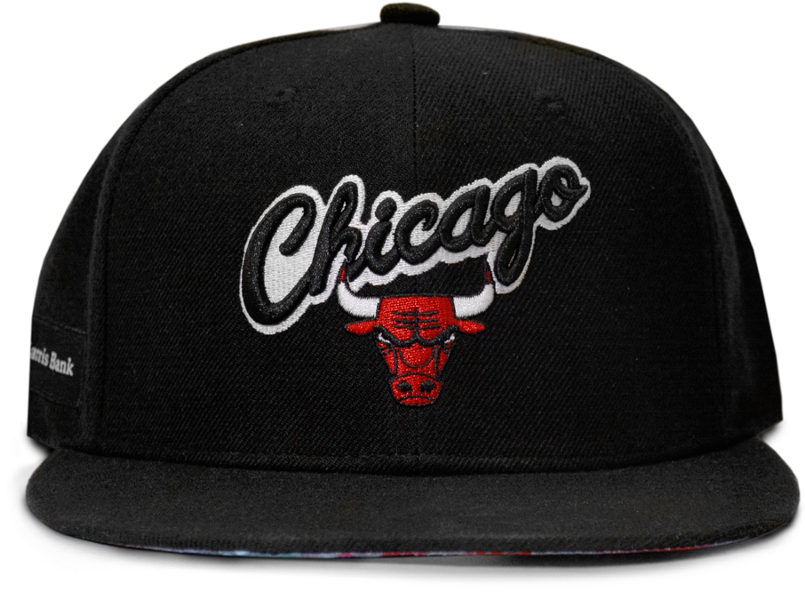 Chicago Bulls Black Baseball Cap PNG Image