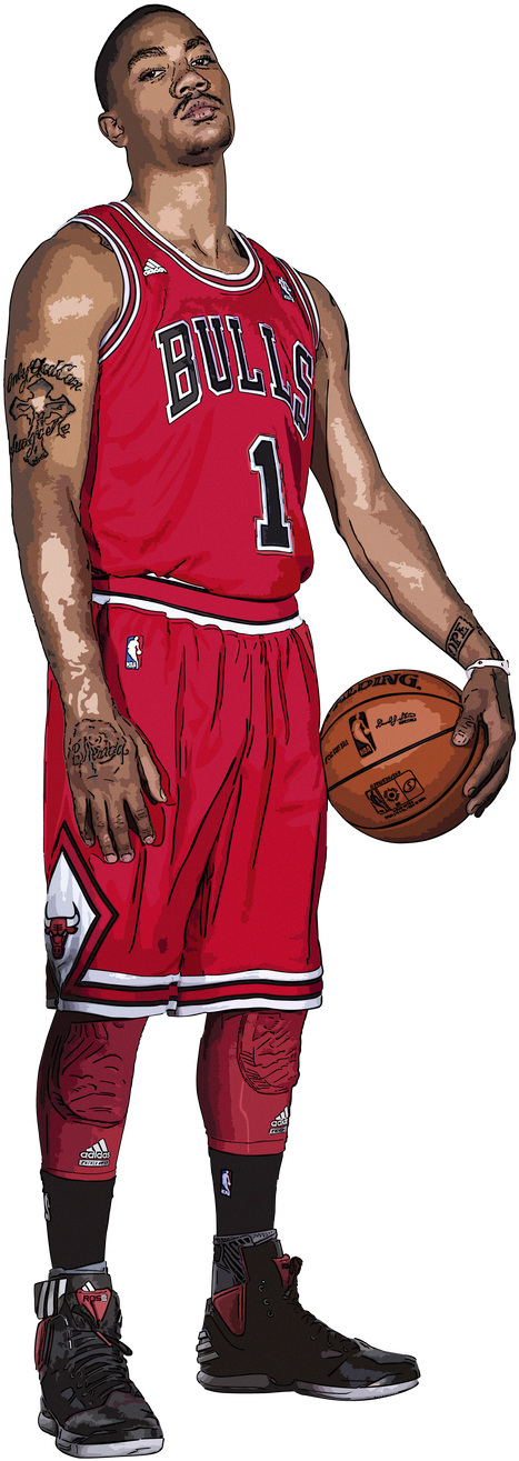 Chicago Bulls Player Number One PNG Image